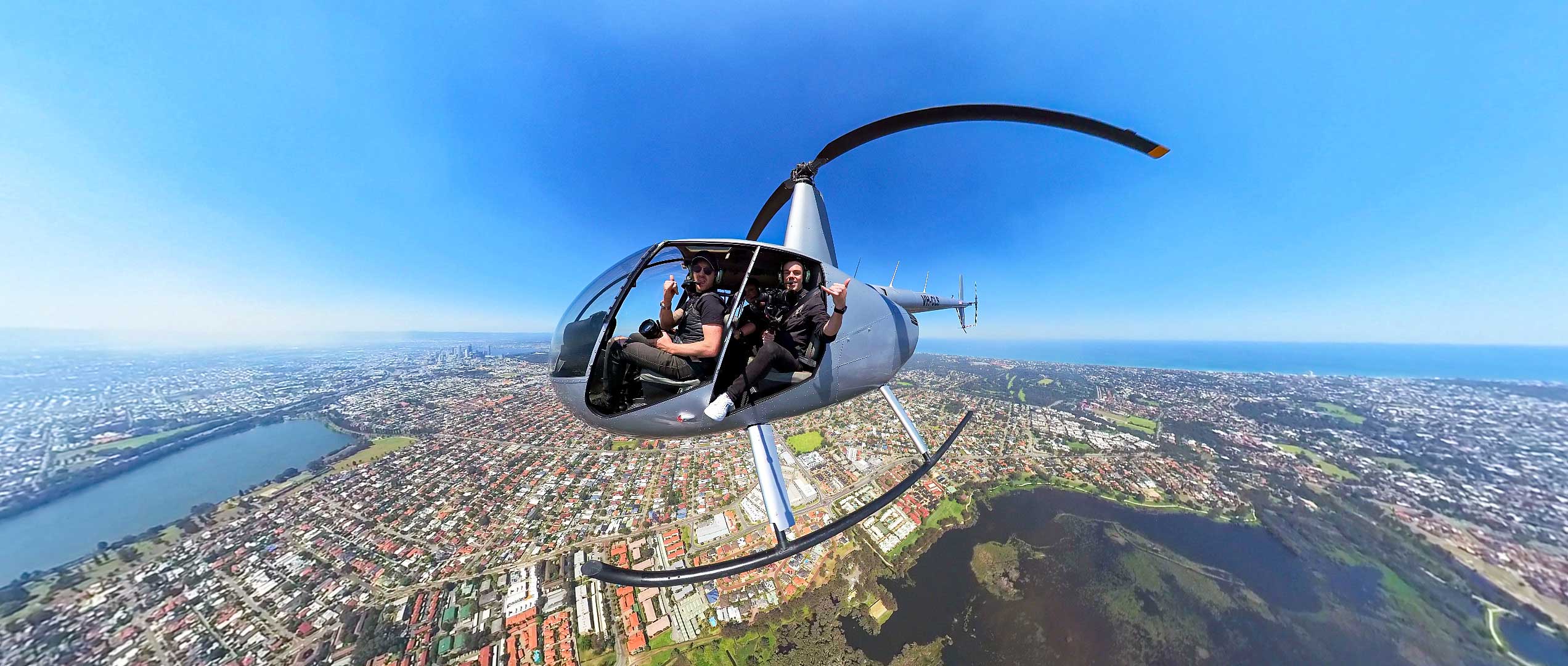 helicopter selfie